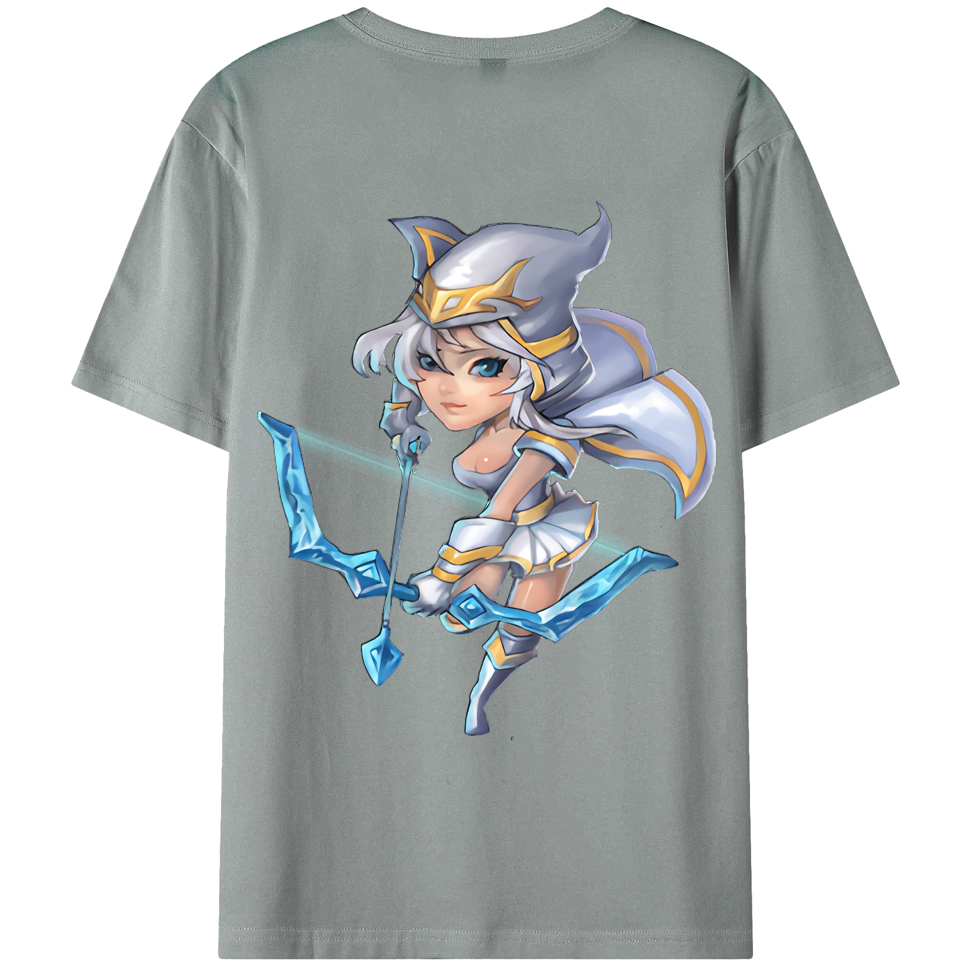 （画像用） リーグ・オブ・レジェンド League of Legends LOL 綿100％ メンズ半袖Tシャツ（バックプリント） 通気性